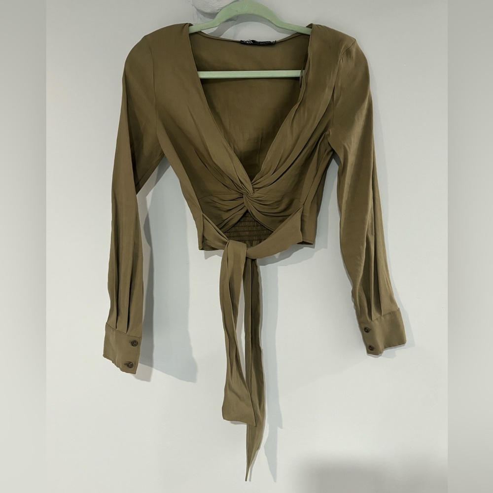 ZARA Multi-Tie Blouse